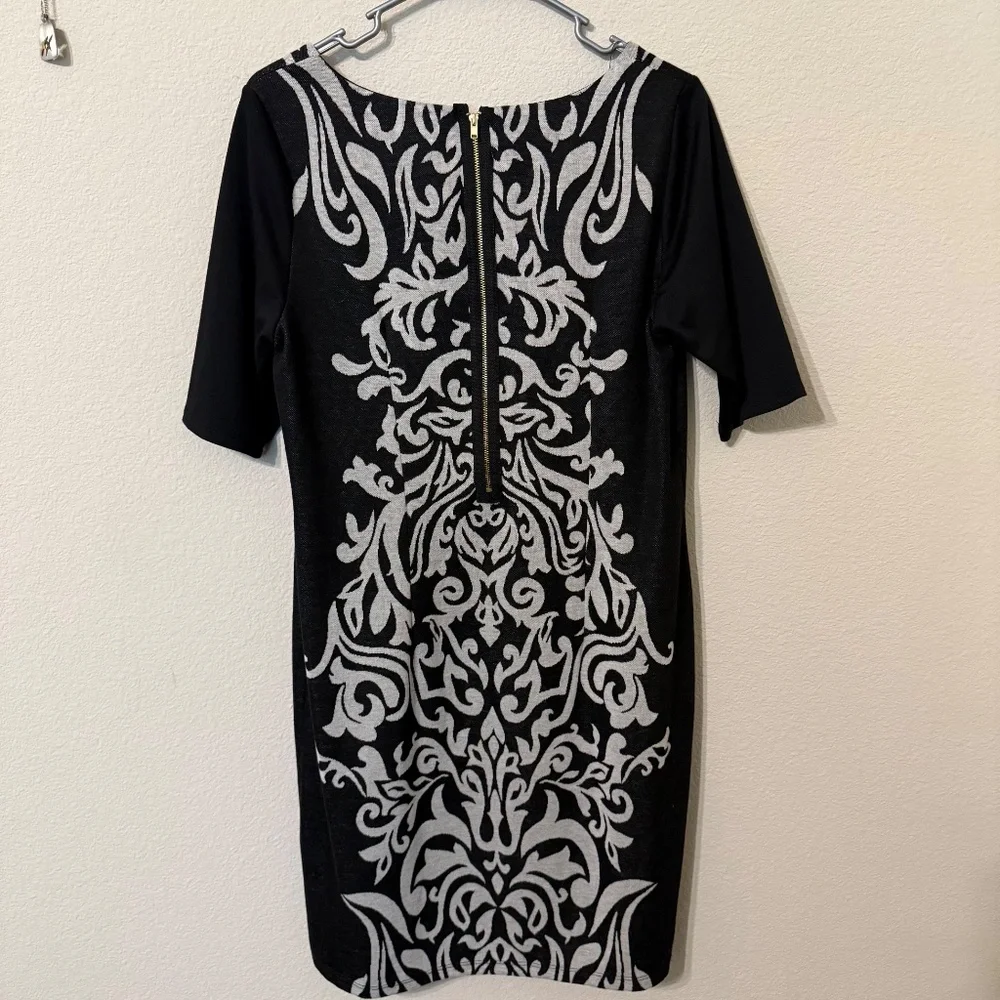 Sunny Leigh women’s Sheath Dress in Black/white - Picture 3 of 4